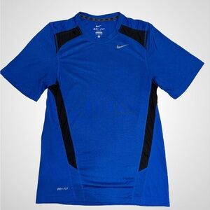 Nike Royal Blue and Black Sports Tee